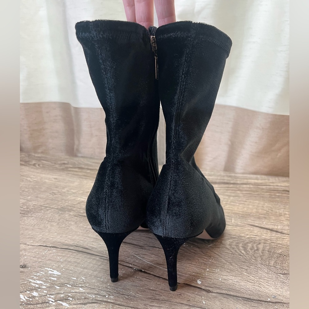 SCHUTZ black velvet Marion heeled boot size‎ 8.5 - Picture 4 of 8